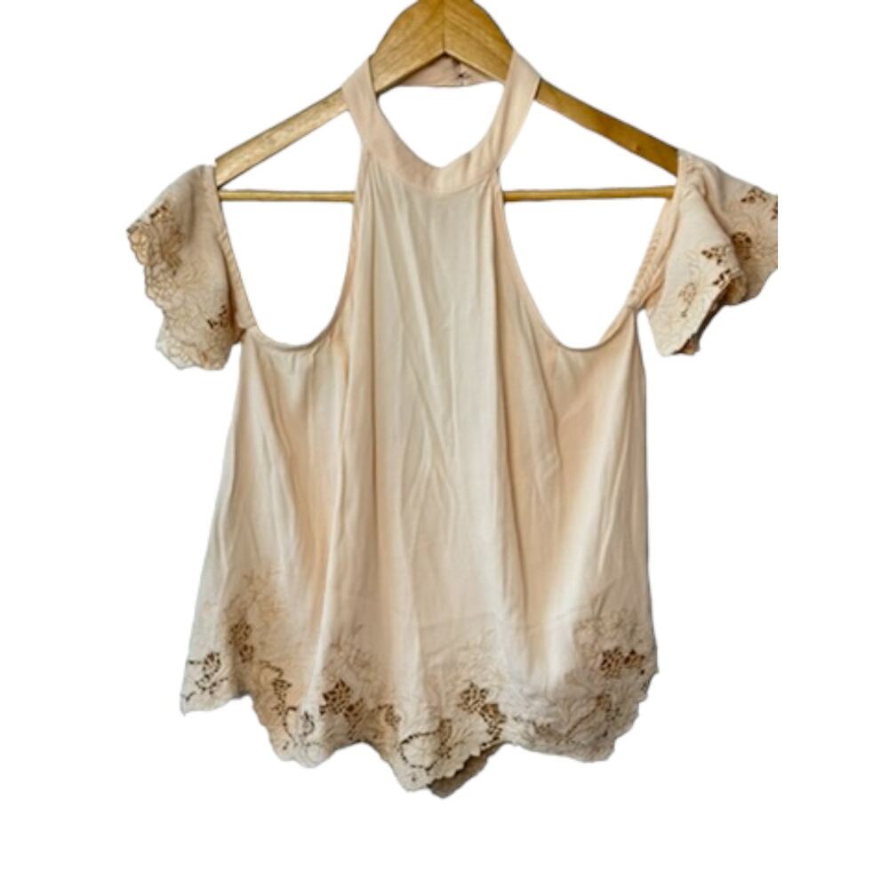 ASTR The Label Alesandra Halter Top Shirt Blush Pink Women's Small